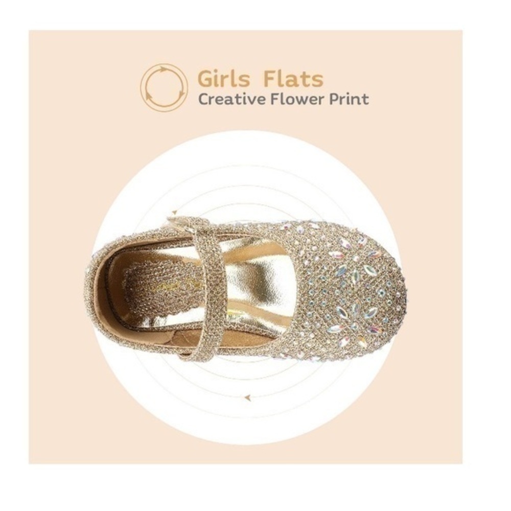DREAM PAIRS | Baby Girl’s Daisy Rhinestone Shoes - Picture 4 of 11